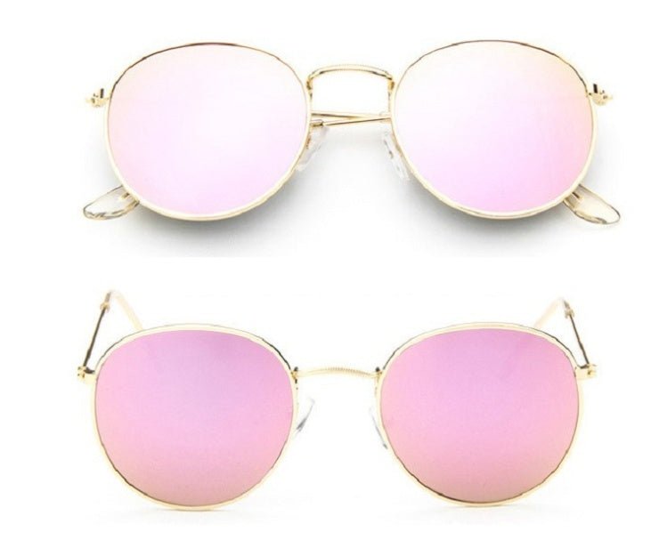 Retro Round Metal-Frame Sunglasses - Dawterson