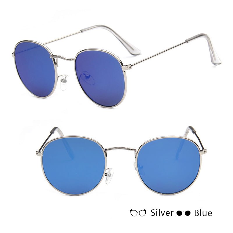 Retro Round Metal-Frame Sunglasses - Dawterson