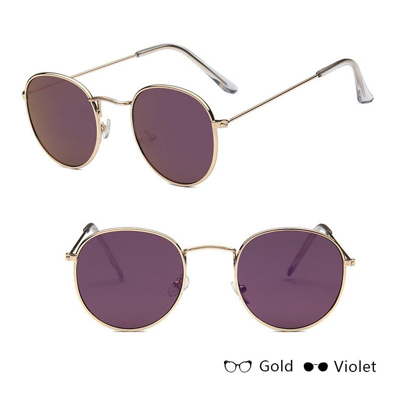Retro Round Metal-Frame Sunglasses - Dawterson