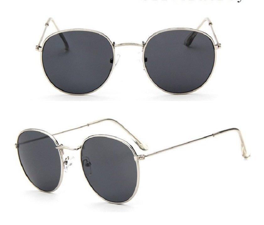 Retro Round Metal-Frame Sunglasses - Dawterson