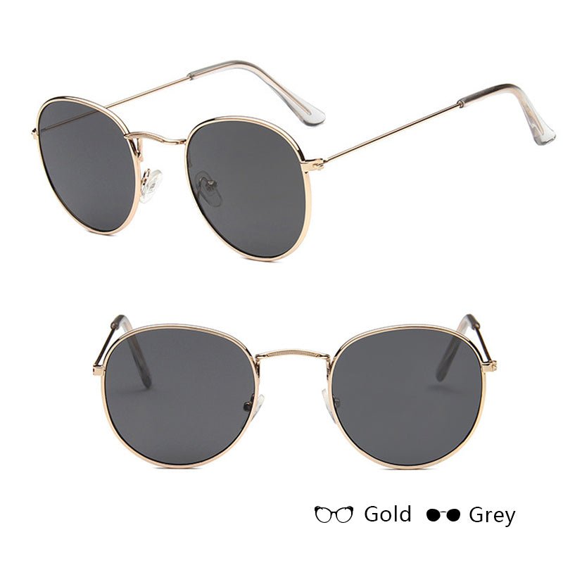 Retro Round Metal-Frame Sunglasses - Dawterson