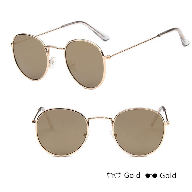 Retro Round Metal-Frame Sunglasses - Dawterson