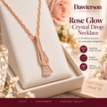 Rose Glow Crystal Drop Necklace rose-gold tone crystal pendant