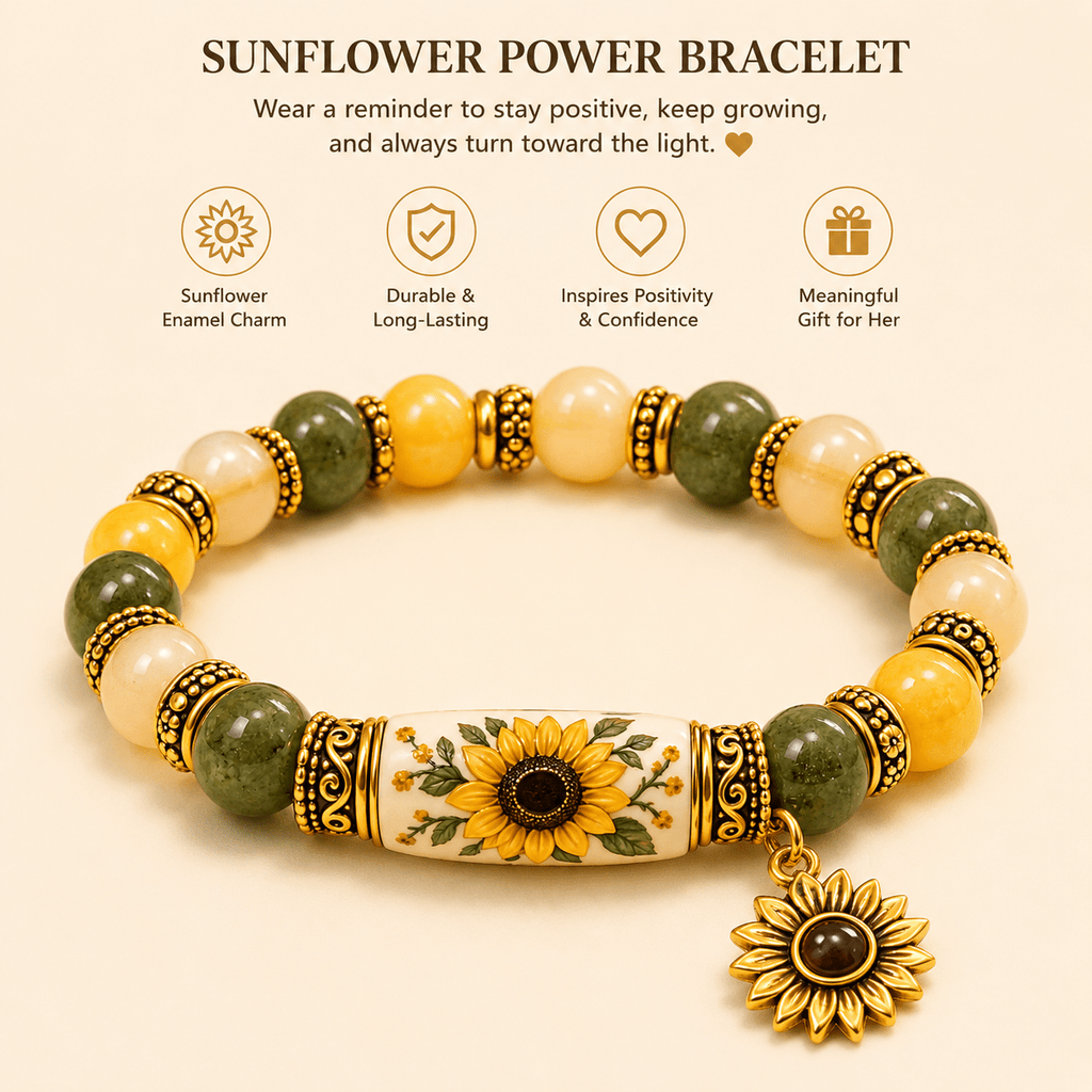 Sunflower Power Inspirational Bracelet - Dawterson