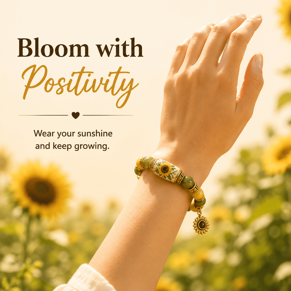 Sunflower Power Inspirational Bracelet - Dawterson