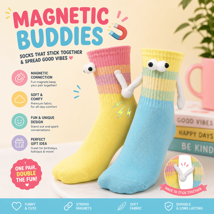 The Perfect Match: "SoleMates" Magnetic Hand-Holding Socks (8-Pack) - Dawterson