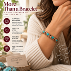 Turquoise Heart Copper Magnetic Bracelet lifestyle wellness image