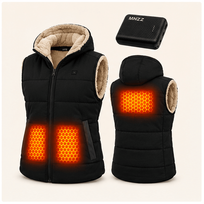 Women’s 4-Zone Graphene Heated Vest with 10,000mAh Power Bank