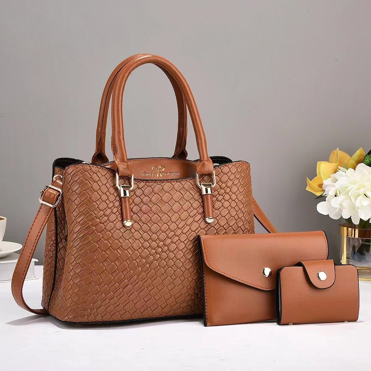 Woven 3-Piece Everyday Bag Set - Dawterson
